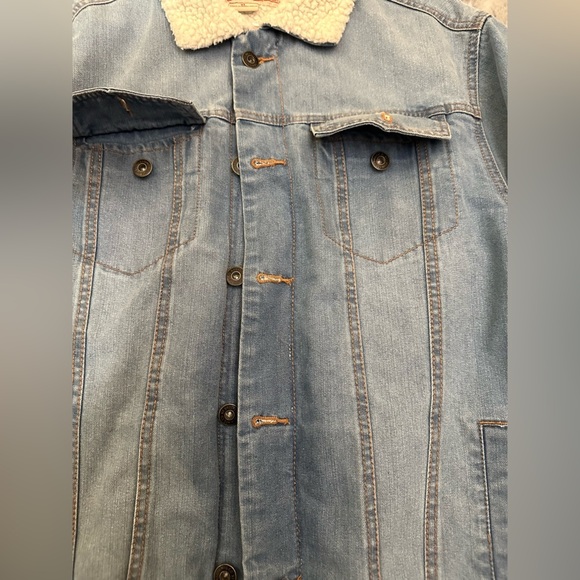 Brooklyn cloth men’s xl extra large blue jean sherpa lined jacket ships fast - Picture 3 of 9